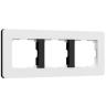 Рамка на 3 поста Split (белый/черный, soft-touch) W0033068 Werkel (a067990) 