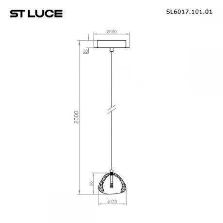 Подвесной светодиодный светильник ST Luce Waterfall SL6017.101.01 