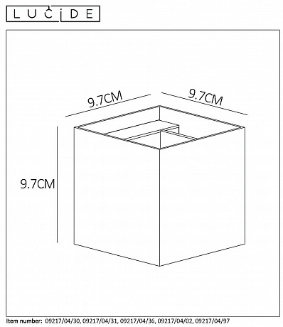 Настенный светильник Lucide Xio 09217/04/97 