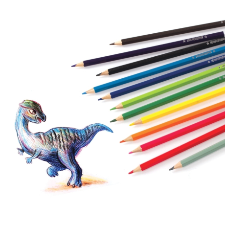 Нарушена упаковка!  <204478> Карандаши цветные акварельные ЮНЛАНДИЯ "ЮНЫЙ ВОЛШЕБНИК", 12 цветов, шестигранные, заточенные, 181402 (181402)