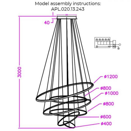 Подвесная светодиодная люстра Aployt Monisia APL.020.13.243 