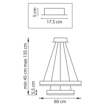 Подвесная диммируемая люстра с пультом ДУ Rotonda Lightstar 736427 