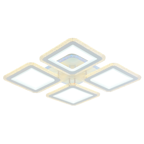 Светодиодная диммируемая люстра с ПДУ Profit Light 8085/4 WHT 209W+8W RGB 