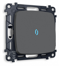 Выключатель проходной одноклавишный с подсветкой без рамки Ambrella Volt OMEGA MO902040
