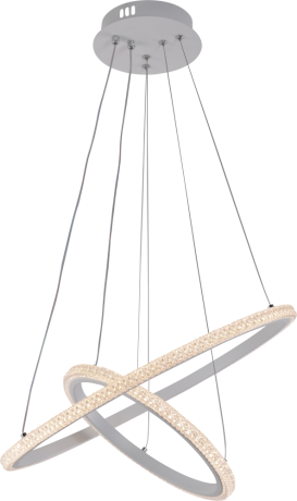 Подвесная диммируемая люстра с пультом ДУ Profit Light 6388/2 WHT 82W 