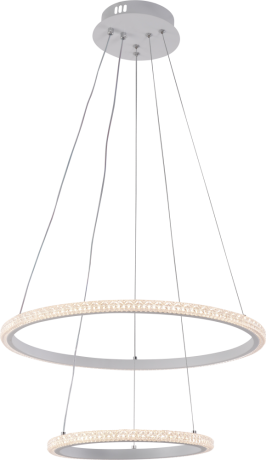 Подвесная диммируемая люстра с пультом ДУ Profit Light 6388/2 WHT 82W 