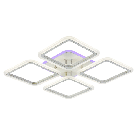 Светодиодная диммируемая люстра с ПДУ Profit Light 8075/4 PGD 112W+8W RGB 