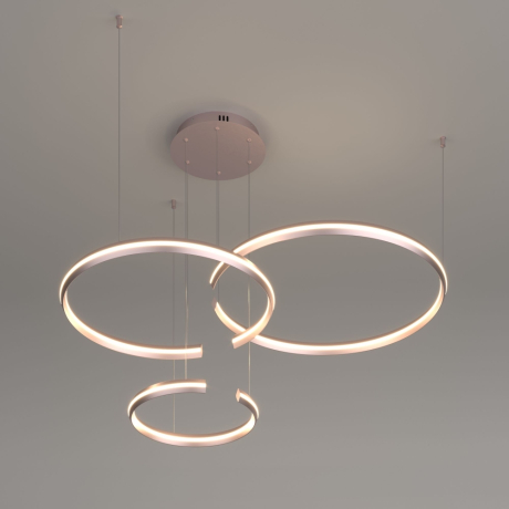 Подвесная светодиодная люстра Eurosvet Gap с пультом управления 90180/3 сатин-никель 160W a045427 