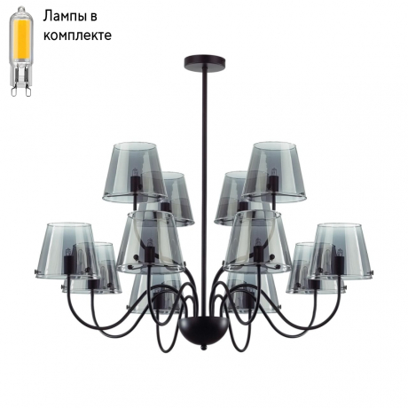 Люстра на штанге с лампочками LUMION 6570/12C+Lamps 