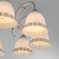 Люстра потолочная Eurosvet Campina 60107/8 белый с золотом a045773