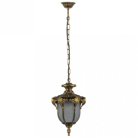 Светильник садово-парковый Feron PL4054 шестигранный на цепочке 60W 230V E27, черное золото 11433