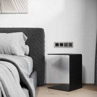 Рамка на 4 пост Senso (дымчатый, стекло soft-touch) W0043117 Werkel (a067418)