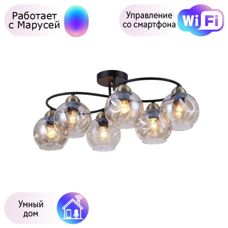 Люстра с поддержкой Маруси потолочная Omnilux OML-95007-06-M