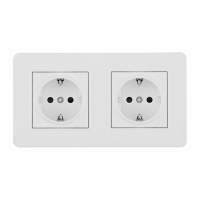 Розетка с заземлением и со шторкой Arte Milano SET16-2 SET16-2-40-1x2 white