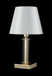 Настольная лампа в комплекте с лампочкой  CRYSTAL LUX NICOLAS LG1 GOLD/WHITE+Lamps