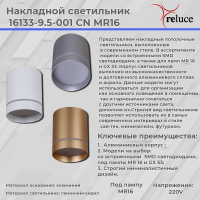 Нарушена упаковка! <361632> Накладной светильник Reluce 16133 1413216