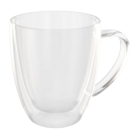 Кружка стеклянная с двойными стенками Forte 310 мл Qwerty 74006