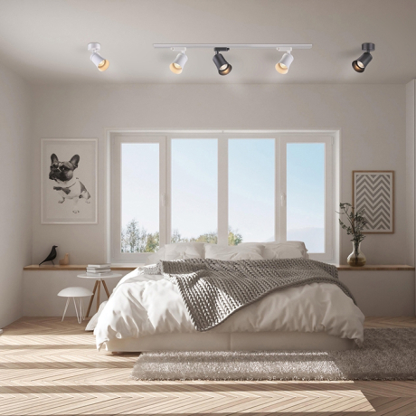 Однофазный корпус для шинопровода со светодиодной лампочкой GU10, комплект от Lustrof. №186777-647090 