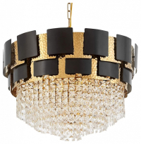 Подвесная люстра LUMINA DECO MOLINA LDP 7045-600 BK+GD