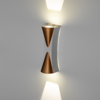 Декоративная подсветка ЭРА WL43 WH+GD светодиодная 6Вт 3500К белый/золото IP54 для интерьера, фасадов зданий Б0054423