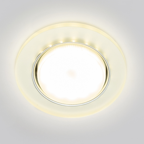 Встраиваемый светильник с LED подсветкой Fametto DLS-L158 GX53 CHROME-MATT CLEAR (UL-00005323) 