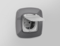 Рамка Ambrella Volt OMEGA Radian (Антрацит серый Стекло органическое) OF320651