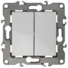 Переключатель двухклавишный ЭРА 12 10AX 250V 12-1106-01 Б0014663