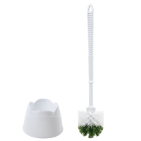 Нарушена упаковка!  <220270> Ерш для унитаза ЛЮБАША, с подставкой, пластик, белый, 603627 (603627)