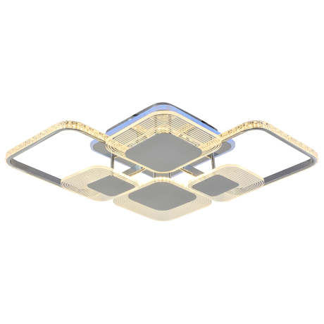 Светодиодная диммируемая люстра с ПДУ Profit Light 5886/6 CHR 140W+10W RGB 