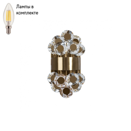 Светильник настенный с лампочками DIVINARE 7202/17 AP-2+Lamps 