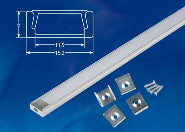 Аксессуары для монтажа светодиодных лент Uniel UFE-K02 SILVER/FROZEN 200 POLYBAG (UL-00005027)