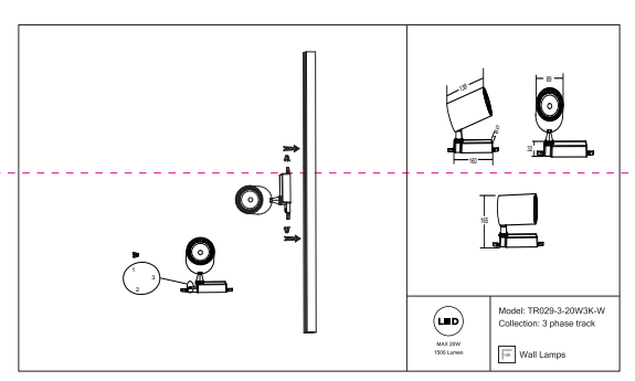Светильник на штанге Maytoni Vuoro TR029-3-20W3K-W 