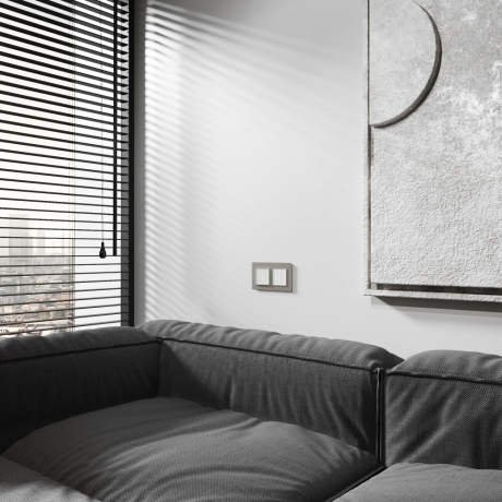 Рамка на 2 поста Senso (дымчатый, стекло soft-touch) W0023117 Werkel (a067415) 