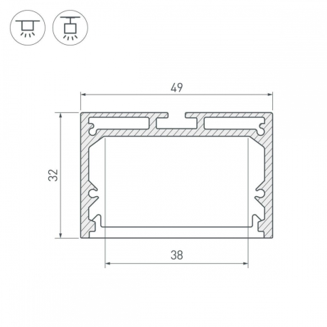Короб накладной Arlight SL-LINE 036304 