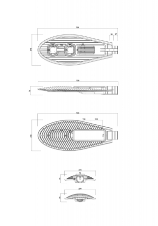 Уличный консольный светильник Эра SPP-5-120-5K-W (Б0029444)
