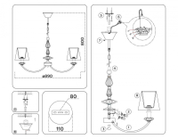Подвесная люстра Ambrella Light HIGH LIGHT LH75025