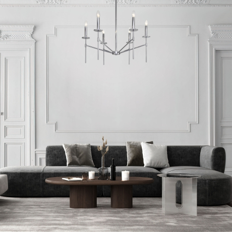 Люстра на штанге Eurosvet Anders 60142/6 хром 