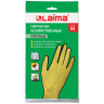 Нарушена упаковка!  <219070> Перчатки хозяйственные латексные LAIMA "Люкс", МНОГОРАЗОВЫЕ, хлопчатобумажное напыление, плотные, размер M (средний), 600555 (600555)