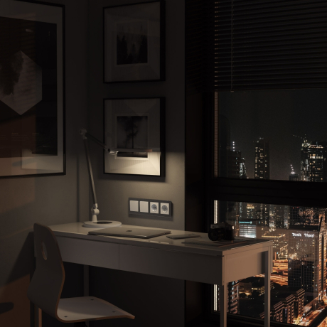 Рамка на 4 поста Werkel Acrylic (графит) W0042704