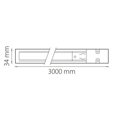 Трехфазный шинопровод 3м Barra Lightstar 504038