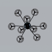 Люстра на штанге Lumion Smoky Moderni 6570/9C