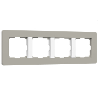 Рамка на 4 поста Split (дымчатый/белый, soft-touch) W0043067 Werkel (a067264)