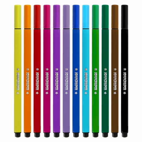 Нарушена упаковка!  <386185> Фломастеры ЮНЛАНДИЯ "ДОМИКИ", 12 цветов, трехгранные, вентилируемый колпачок, картон, 152182 (152182)