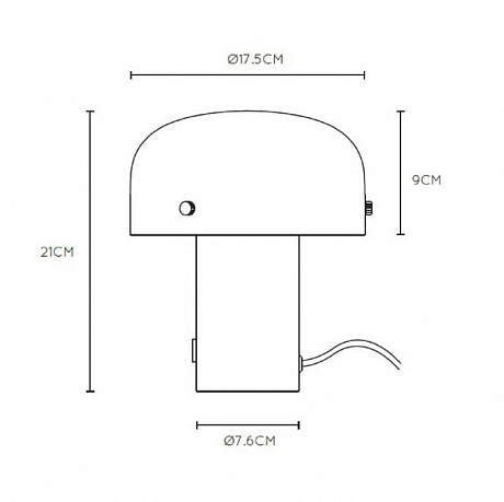 Настольная лампа сенсорная с диммером Lucide Timon 05538/01/02 