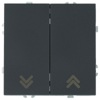 Выключатель самовозвратный двухклавишный без рамки Stekker Эмили 50327