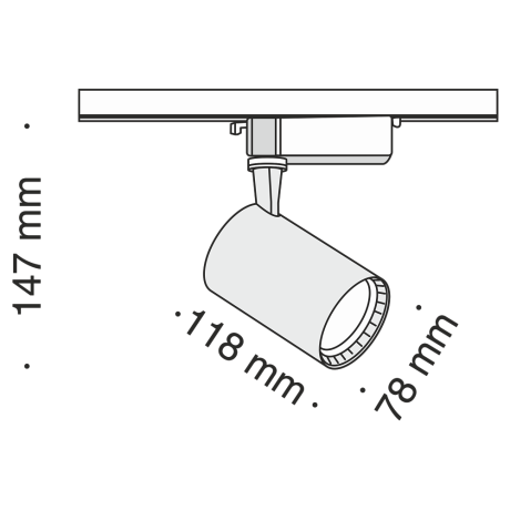 Однофазный LED светильник 12W 4000К для трека Maytoni Track TR003-1-12W4K-B 