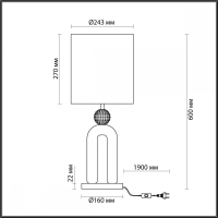 Настольная лампа Odeon Bagel 5410/1T