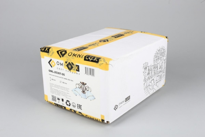 Люстра потолочная с лампочками Omnilux OML-25307-05+Lamps 