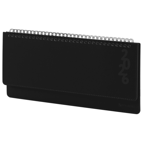 Нарушена упаковка!  <795243> Планинг датированный 2026 305х140 мм BRAUBERG "Up", под кожу, черный, 117234