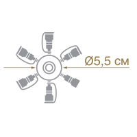 Нарушена упаковка! <295939> Разветвитель в виде кольца на 5 выходов IP44 Vegas 55043